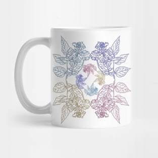 Geometrtic beautiful colorful floral design Mug